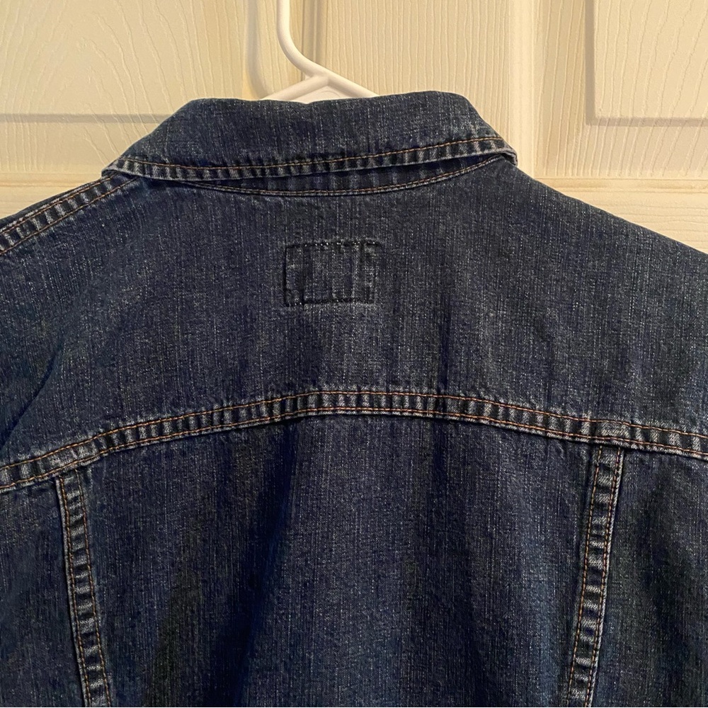 Calvin Klein Denim Jacket Size Large Like Dark Blue - Picture 6 of 9